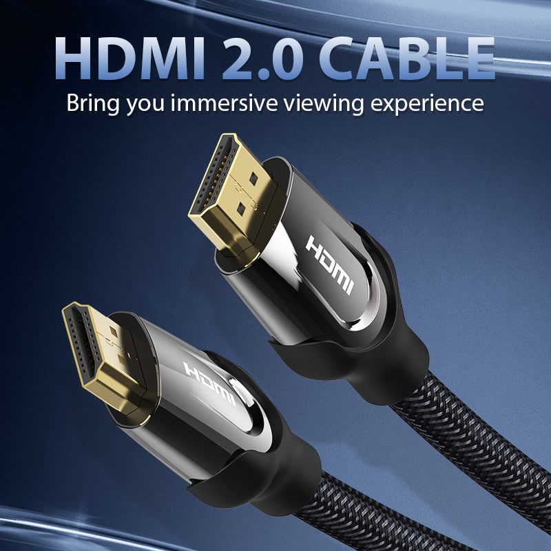 Vention Cable HDMI 2.0 4k 3D Metal Caso Chapado En Oro Para TV