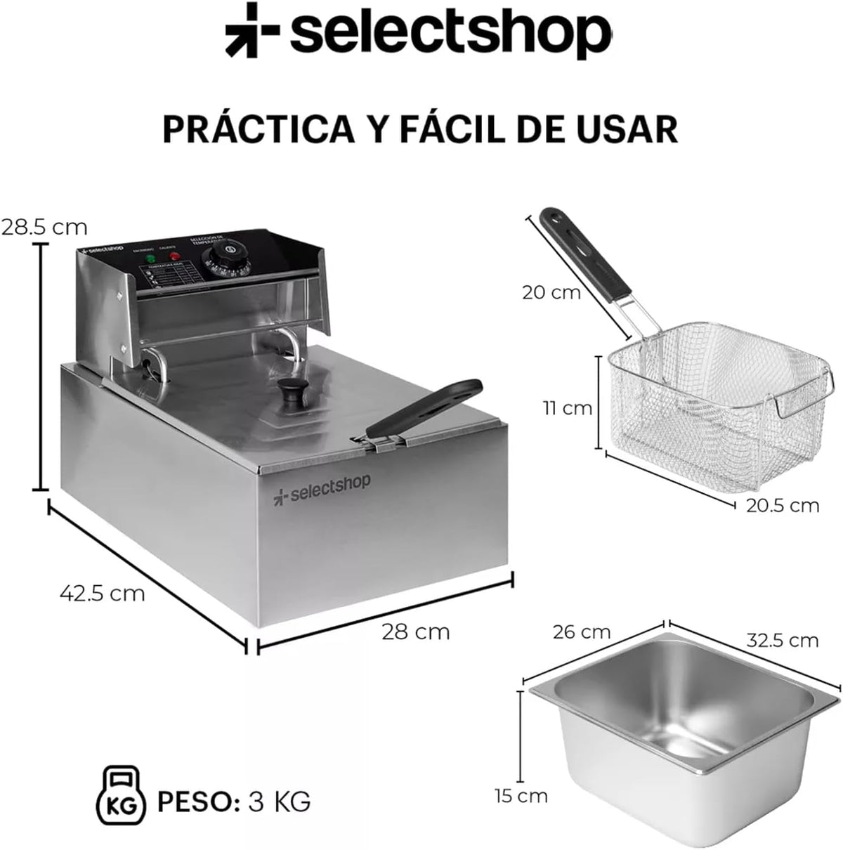 Freidora Aceite Eléctrica
