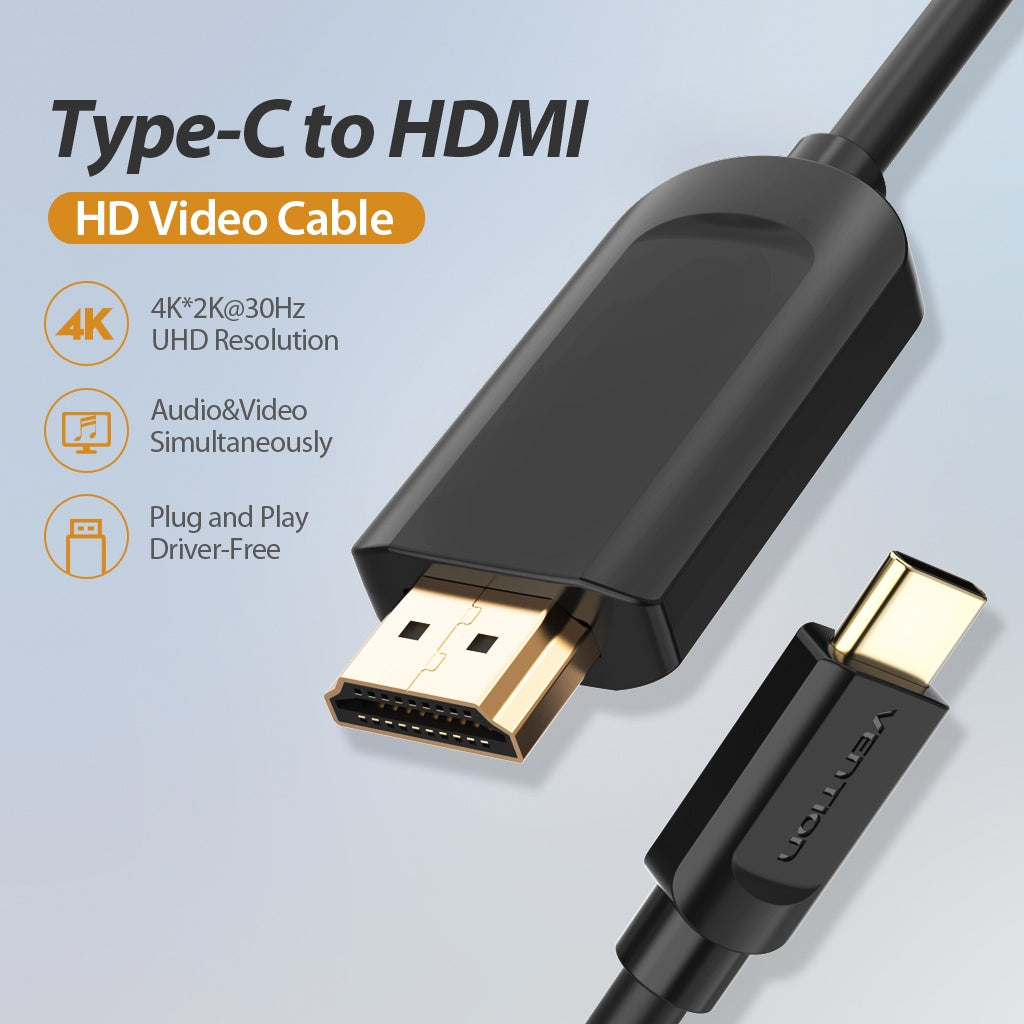 Vention USB 3.1 Tipo C A hdmi 1.4 cable Adaptador 4K Teléfono tv