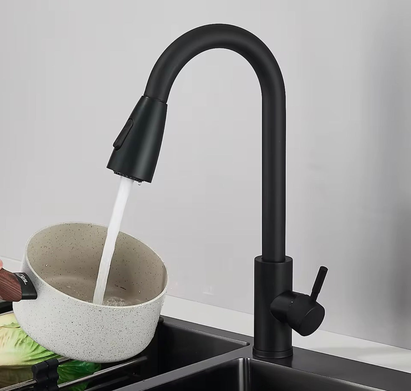 Fregadero de Cocina de Acero Inoxidable 55x45 / 80x45 cm con Mezcladora y Dispensador de Jabón