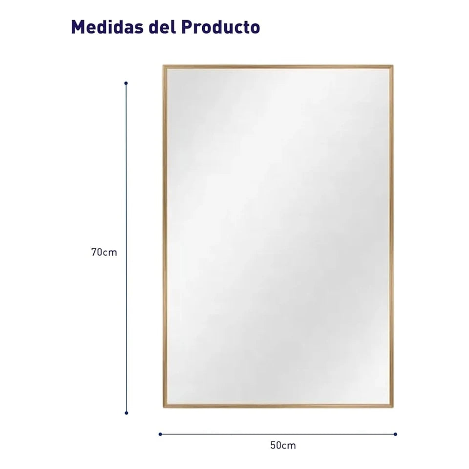 Espejo de Pared con Marco de Aluminio