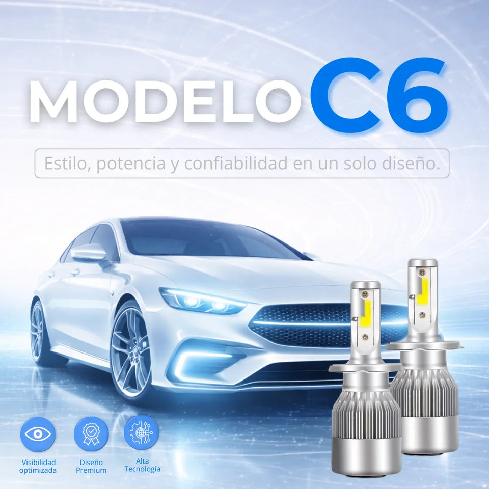 Kit LED C6 H4, H13, 9007, 9004, H3, H1