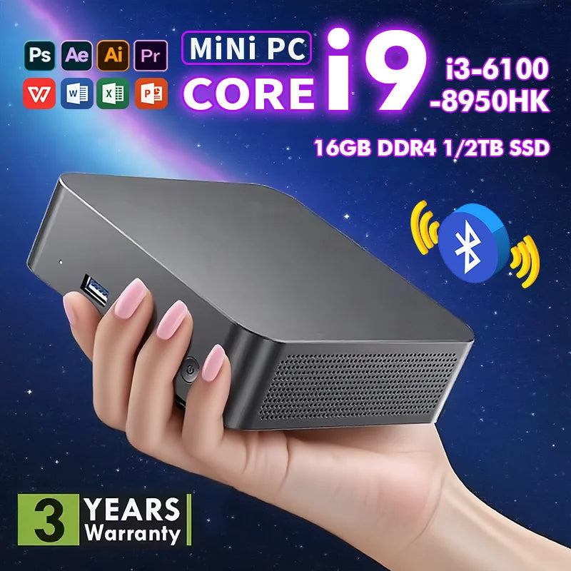 Mini PC Portátil Intel Core i9-8950HK con Windows 11
