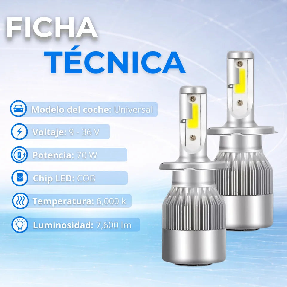 Kit LED C6 H4, H13, 9007, 9004, H3, H1