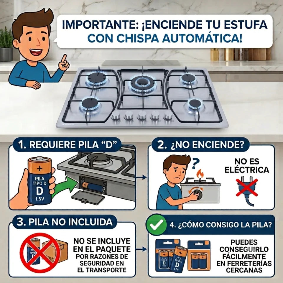 Estufa Parrilla Moderna Acero Inoxidable
