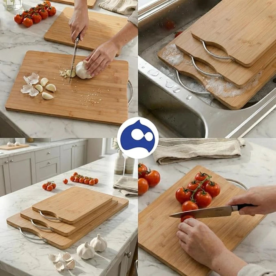 Set de 3 Tablas de Bambú