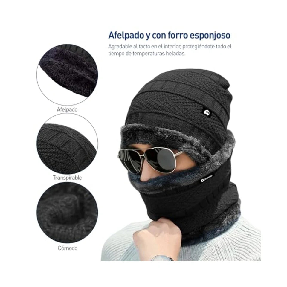 Gorro de Invierno con Bufanda