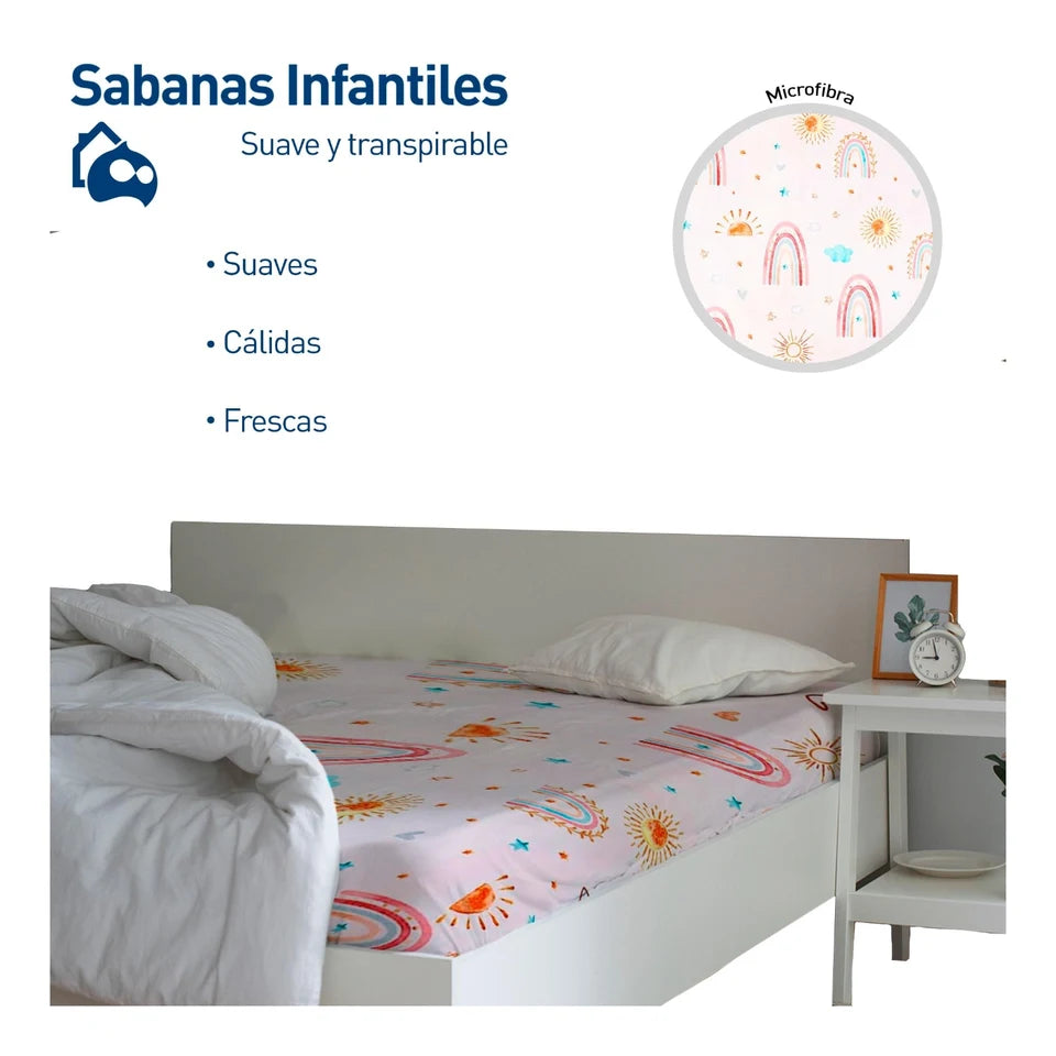 Juego de Sabanas Individual Con Funda de Almohada