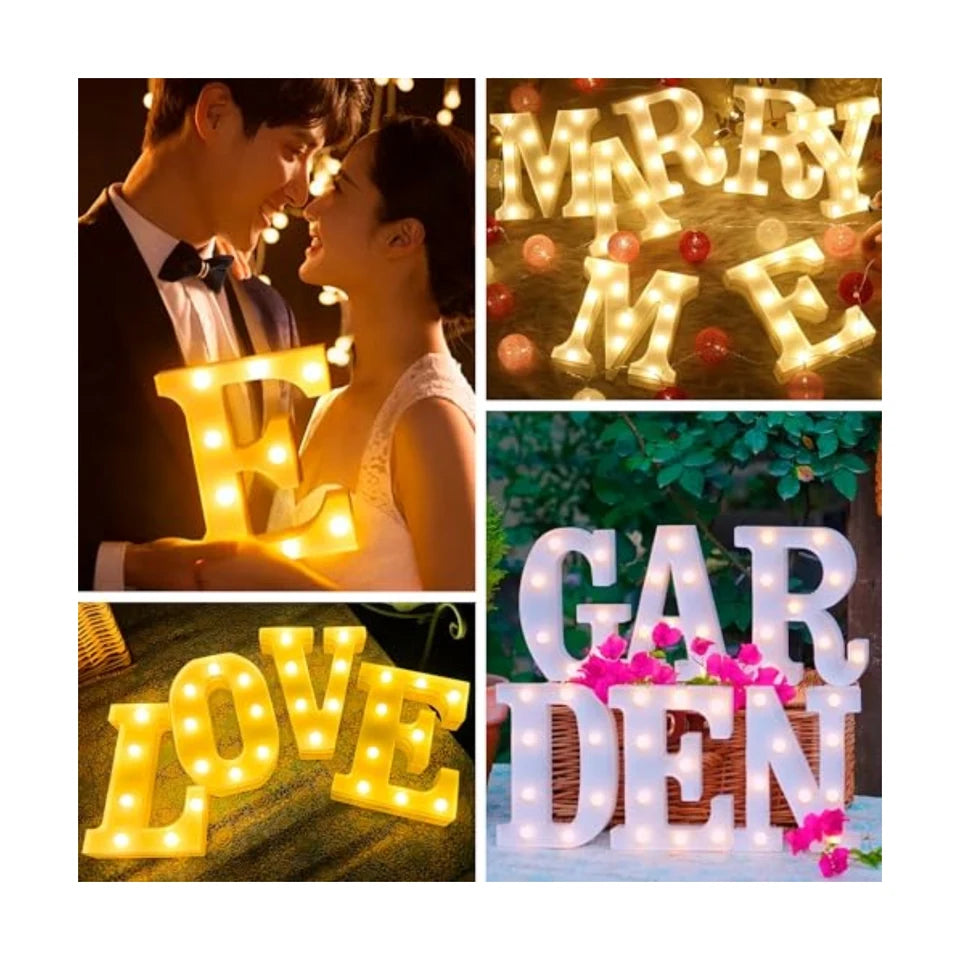 Letras Decorativas con Luz LED