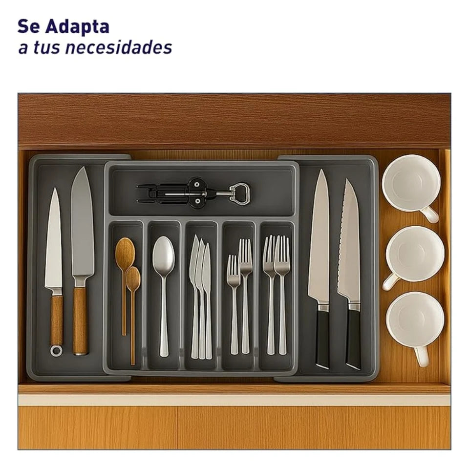 Organizador de Cubiertos Expandible 33–57 cm para Cajón