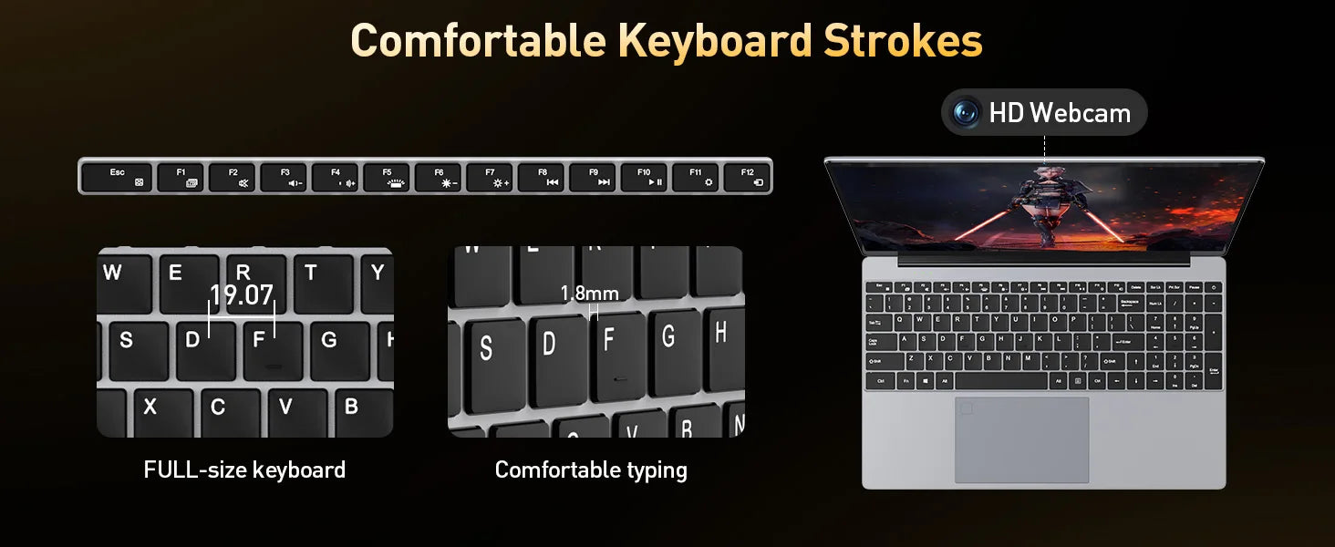 Nueva computadora portátil FUCHU de 15.6 pulgadas con Windows 11