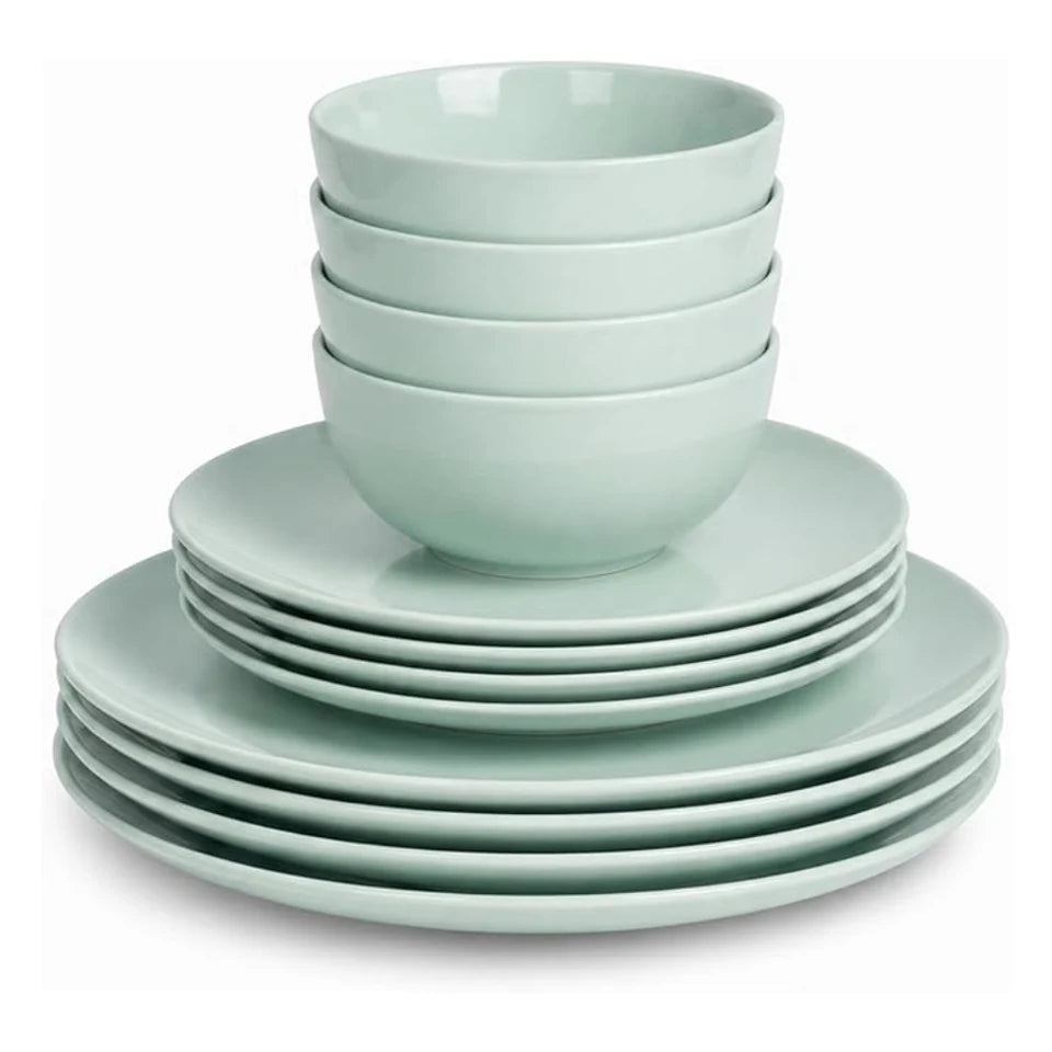 Vajilla de Cerámica 12 Piezas Diseño Elegante