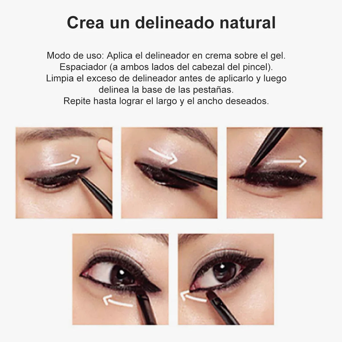 Dúo de gel y polvo para cejas, 6 colores, dura hasta 24 horas