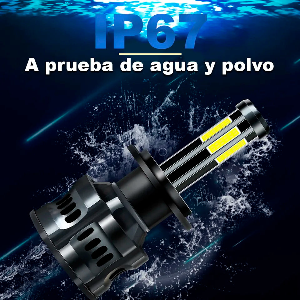 Kit de LED G44-6 6 Caras Alta y Baja Luz Blanca Potente para Auto