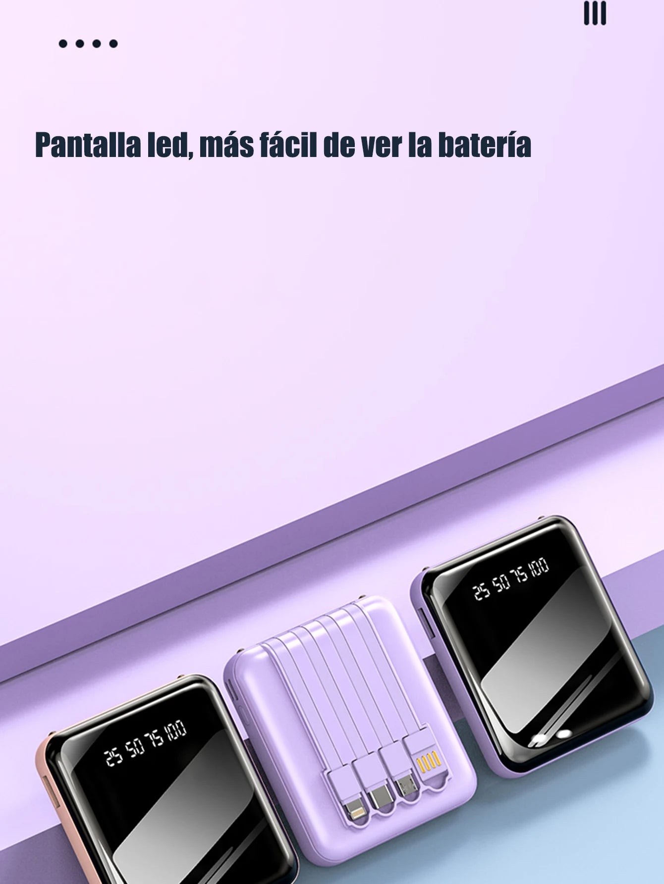 Power Bank Batería Portátil 20000mah B Tipo C Micro USB