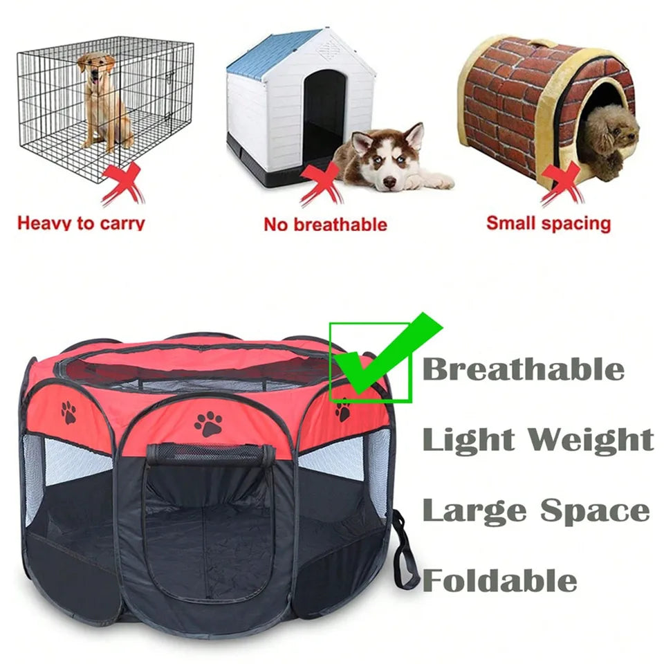 Plegable Duradero Y Portátil Lona De Valla De La Sala De Partos Para Mascotas Nido