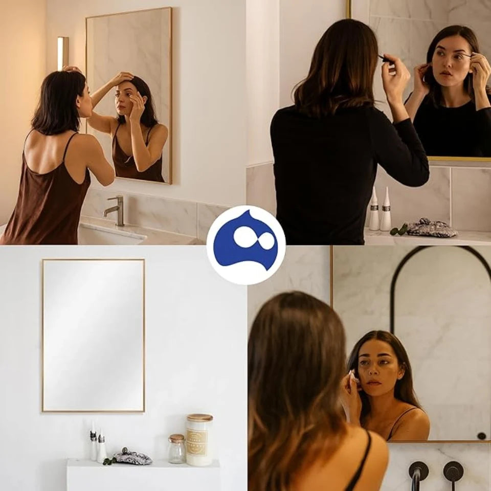 Espejo de Pared con Marco de Aluminio