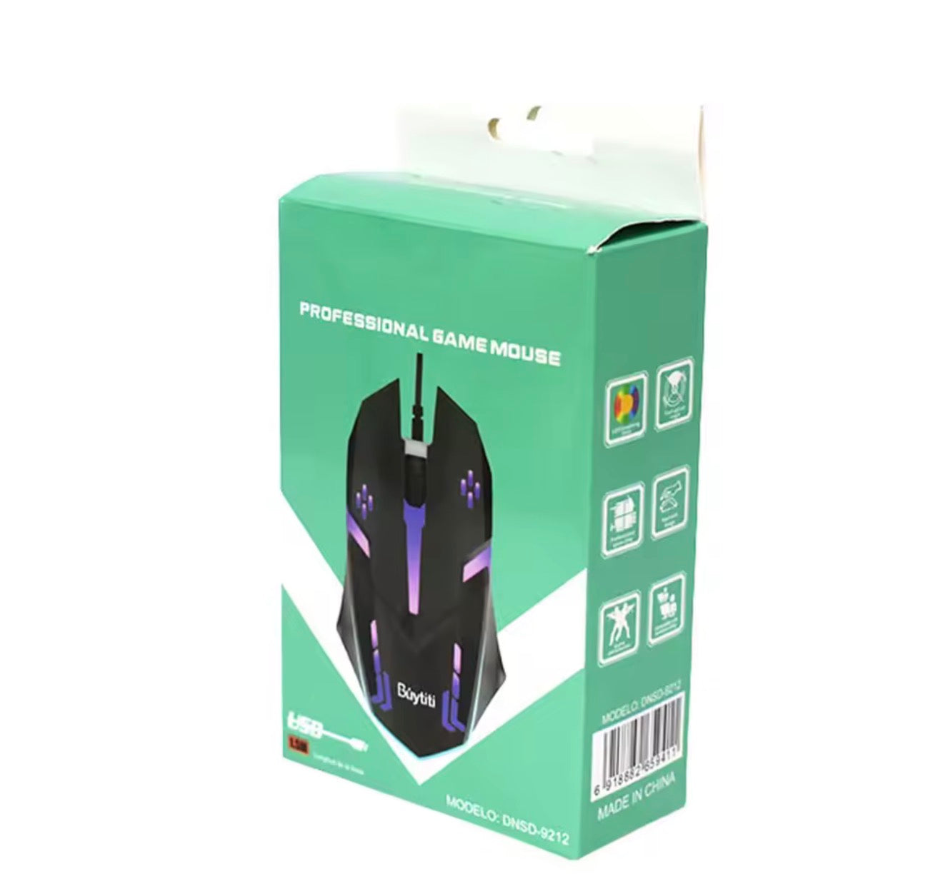 Mouse Con Luz LED Alámbrico USB