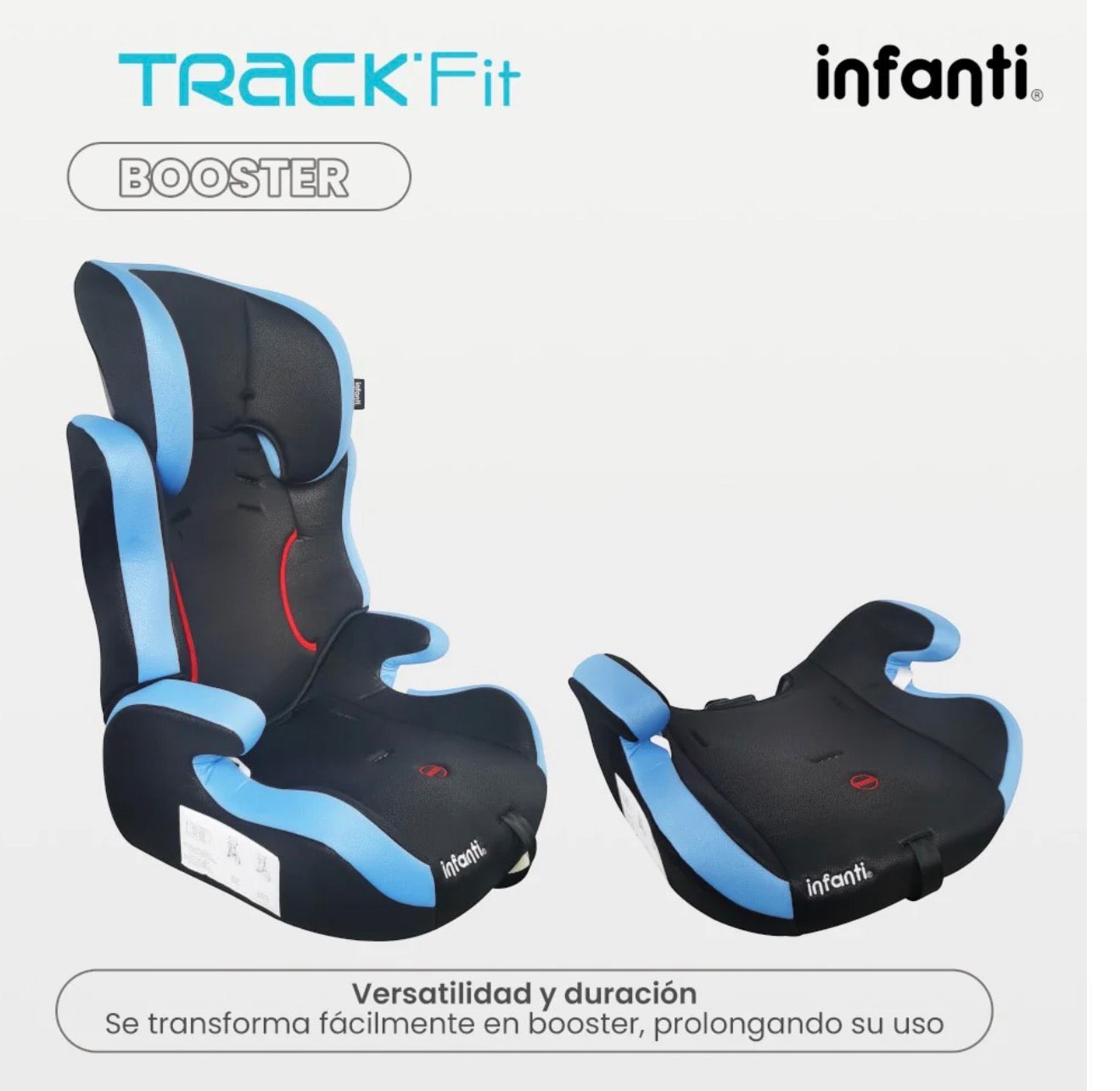 Autoasiento Infanti Track Fit Booster Grupo 1, 2 y 3 Anclaje Universal