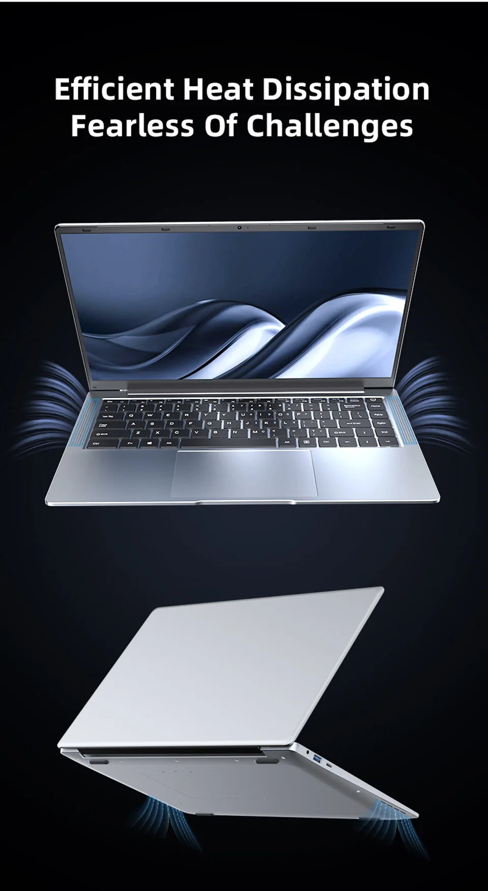 ordenador portátil Windows 11 Pro Intel Atom A3950 2025 Notebook 12GB RAM 512GB 1TB 2TB SSD 1080P ordenador