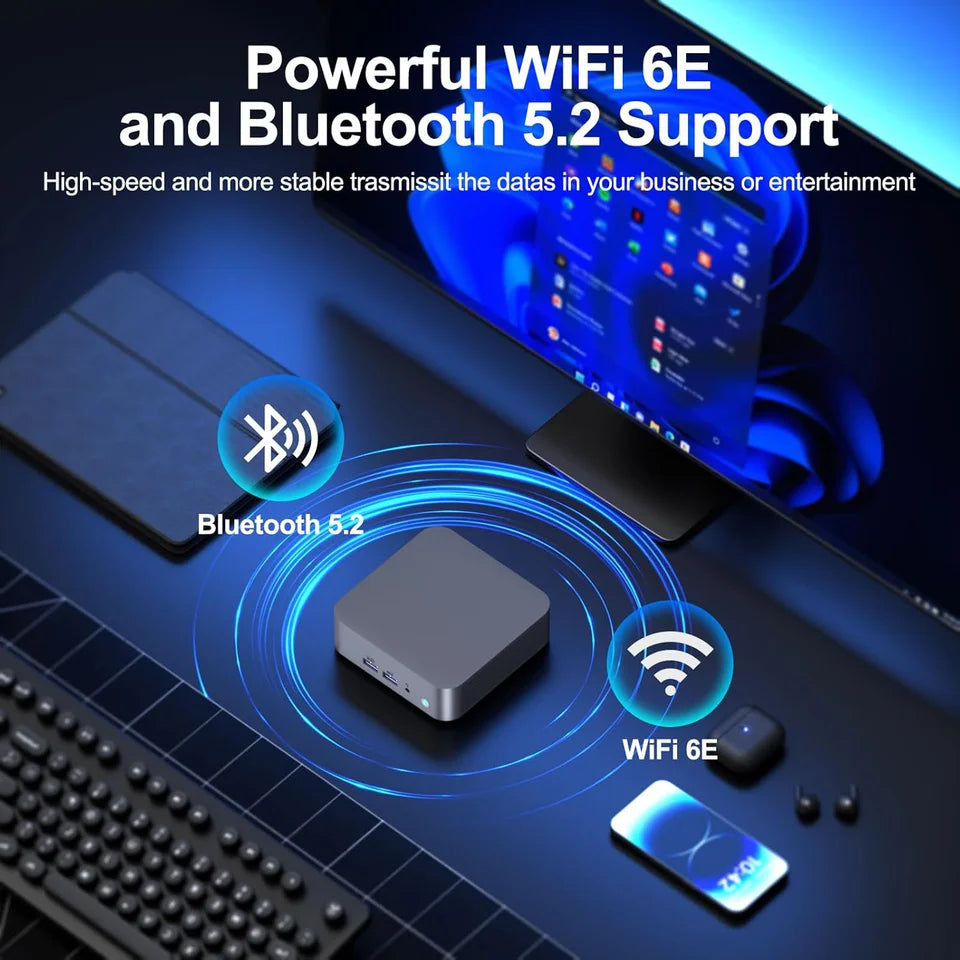 Mini PC 2026 con Intel Core i9-8950HK, Windows 11 Pro