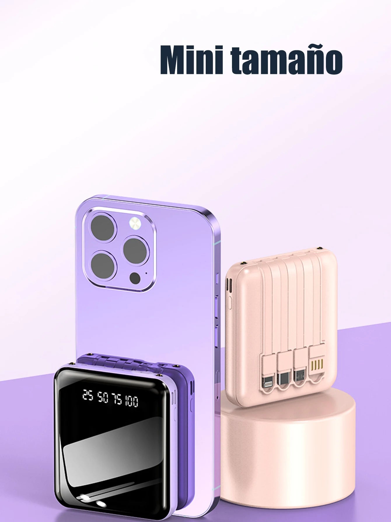Power Bank Batería Portátil 20000mah B Tipo C Micro USB