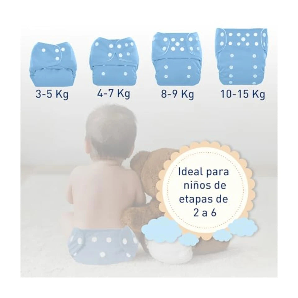 Hanylish Paquete de 12 Pañales Ecológicos