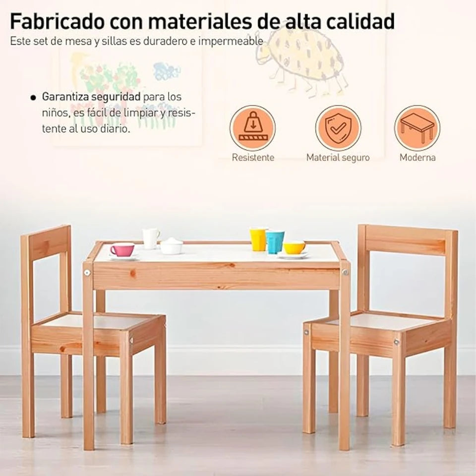 Mesa y Silla Montessori para Niño