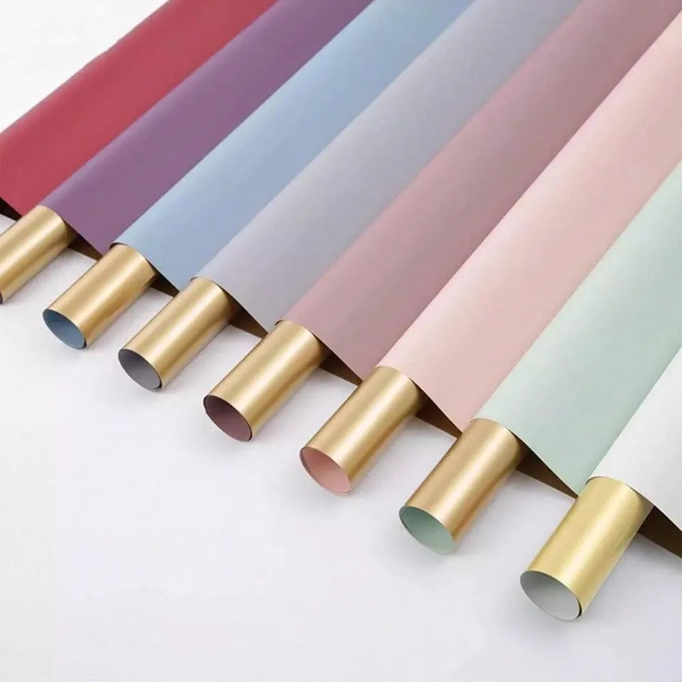 20 Hojas De Papel Para Ramo, dos colores