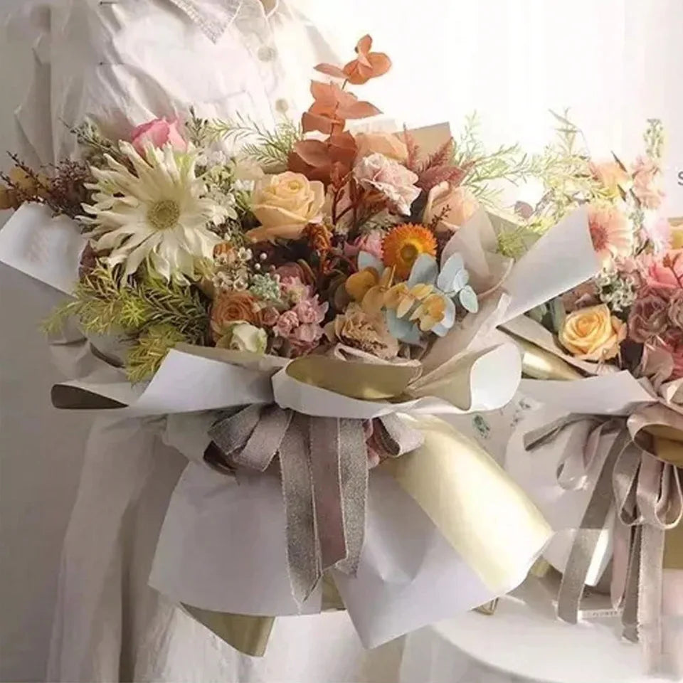 20 Hojas De Papel Para Ramo, dos colores