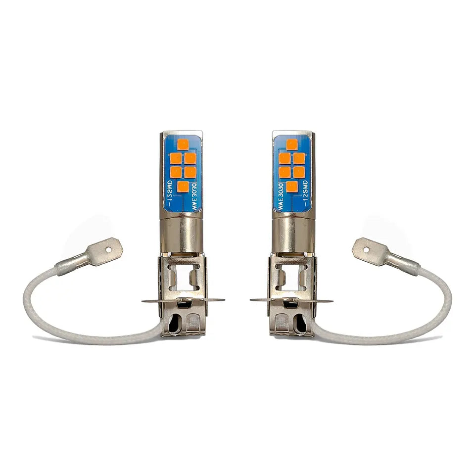 Par de LED Antiniebla Color Ámbar 2–24V
