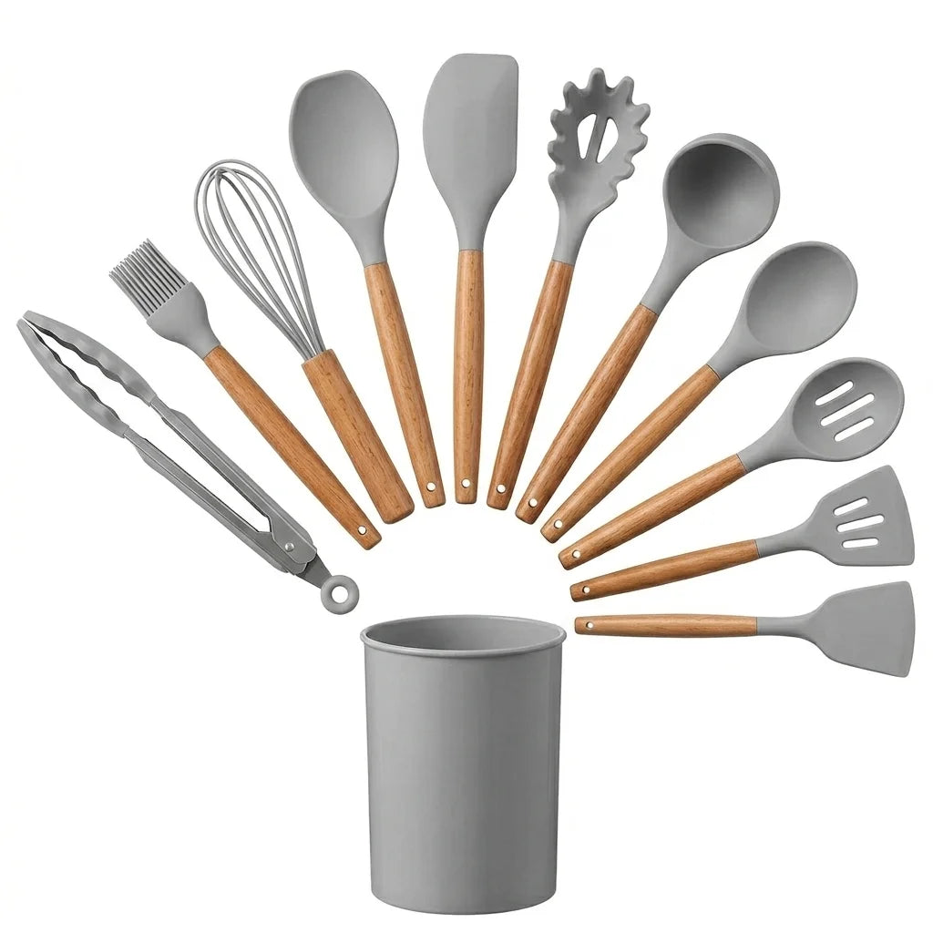 Set de 12 Mini Utensilios de Cocina de Silicona