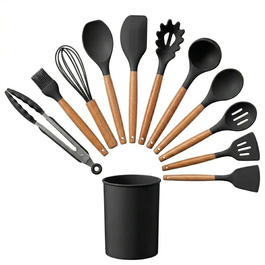 Set de 12 Mini Utensilios de Cocina de Silicona