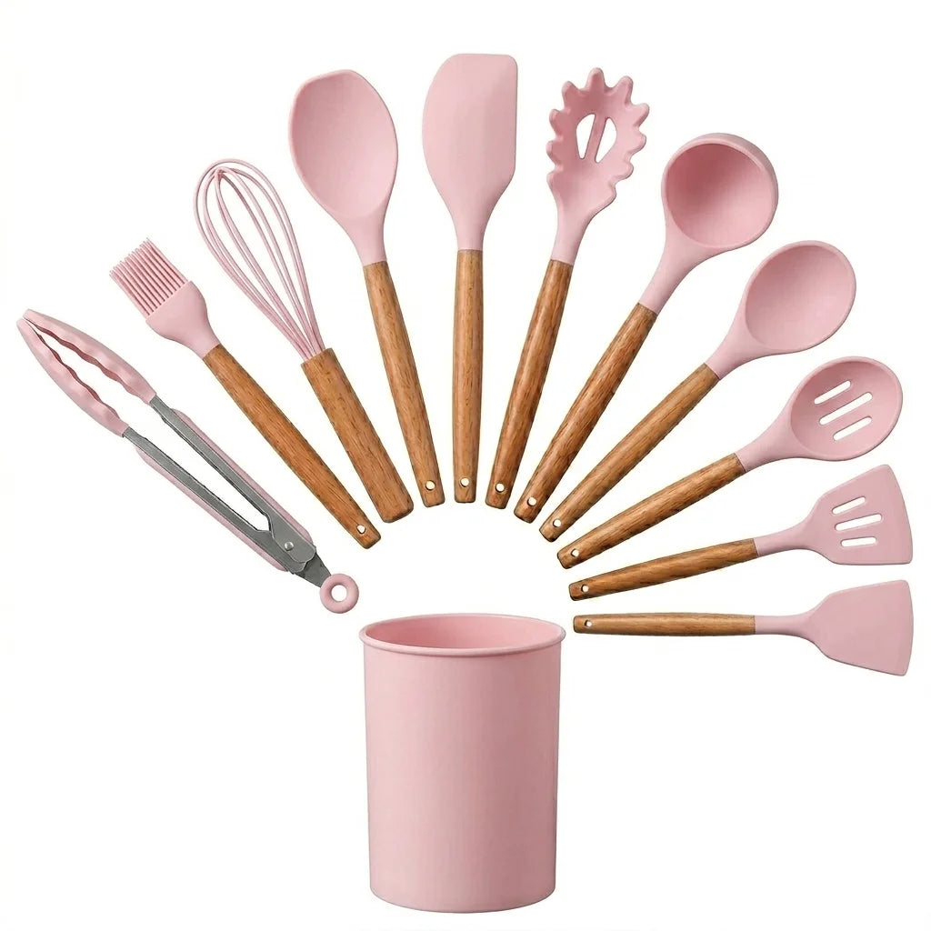 Set de 12 Mini Utensilios de Cocina de Silicona