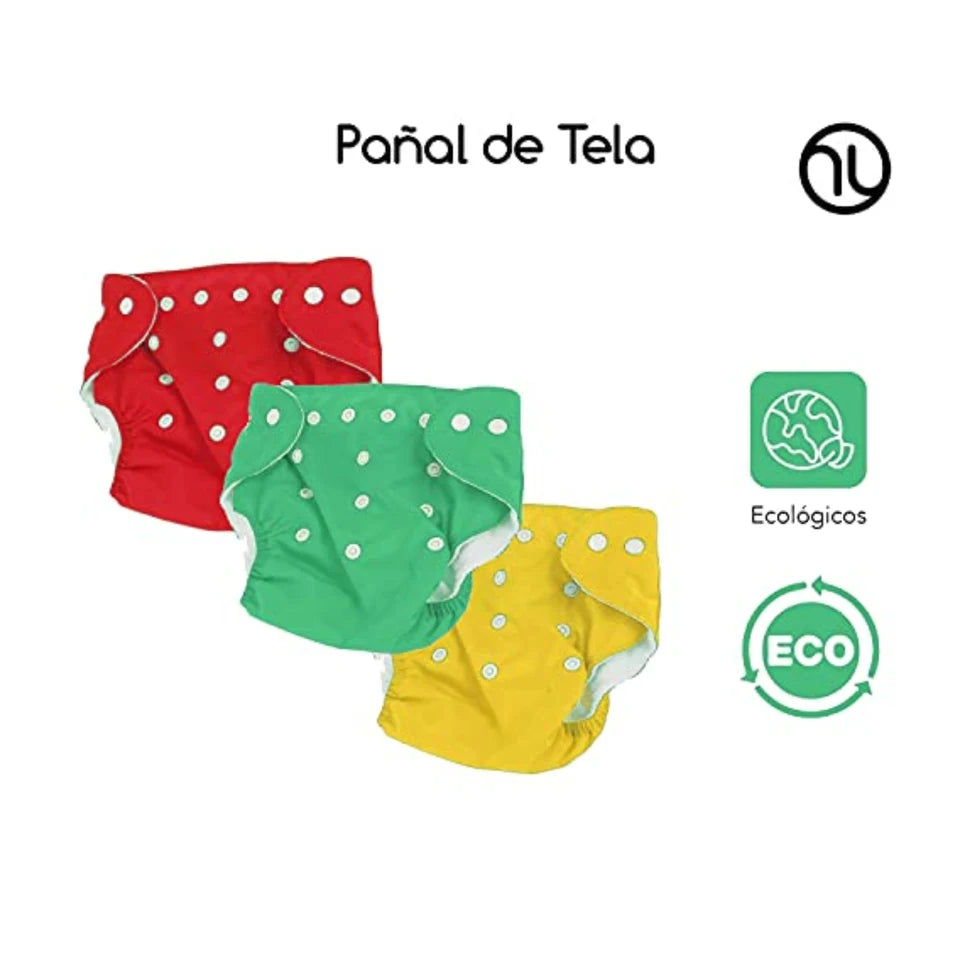 Hanylish Paquete de 12 Pañales Ecológicos