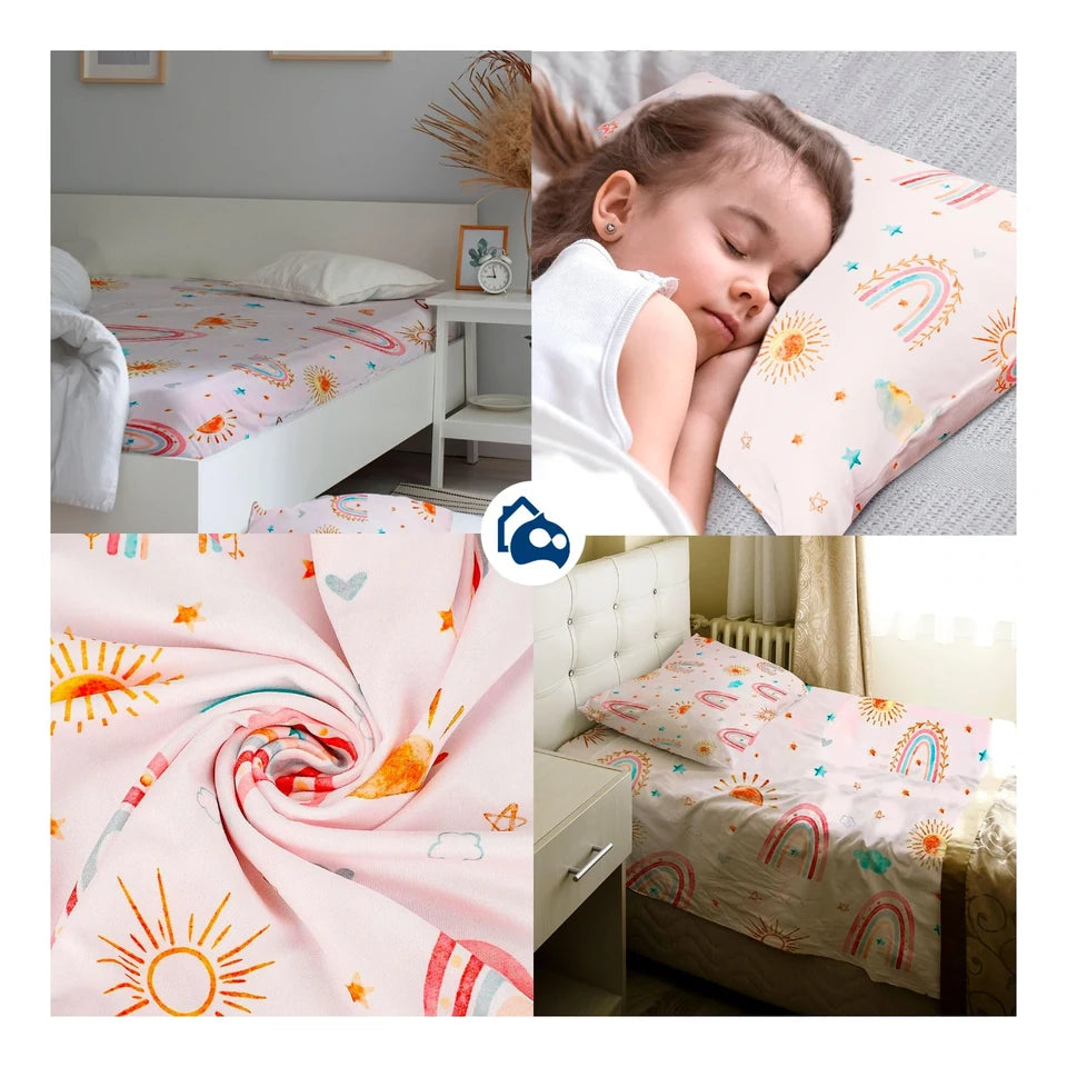 Juego de Sabanas Individual Con Funda de Almohada