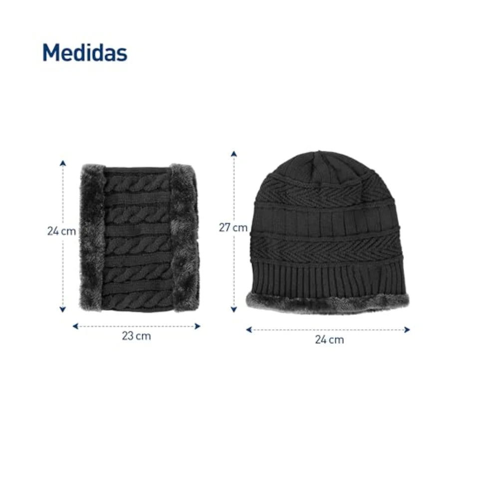 Gorro de Invierno con Bufanda