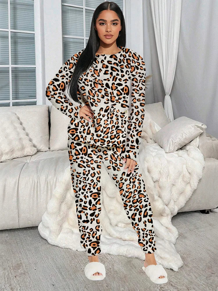 Pijama Afelpada Para Mujer Conjunto 2 Piezas