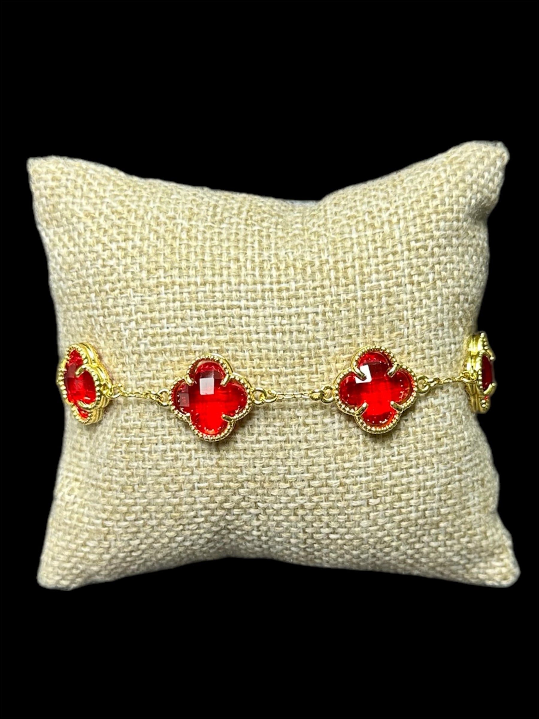 Pulsera VC Oro Laminado Roja