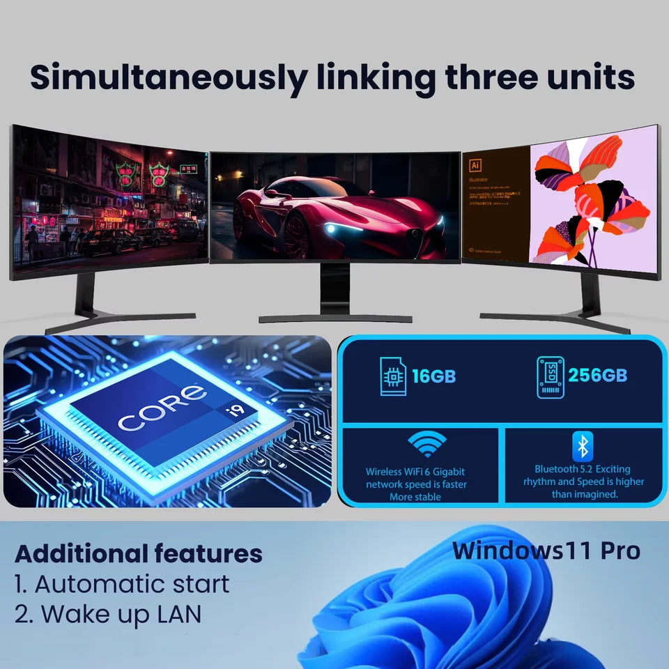 Mini PC Portátil Intel Core i9-8950HK Windows 11
