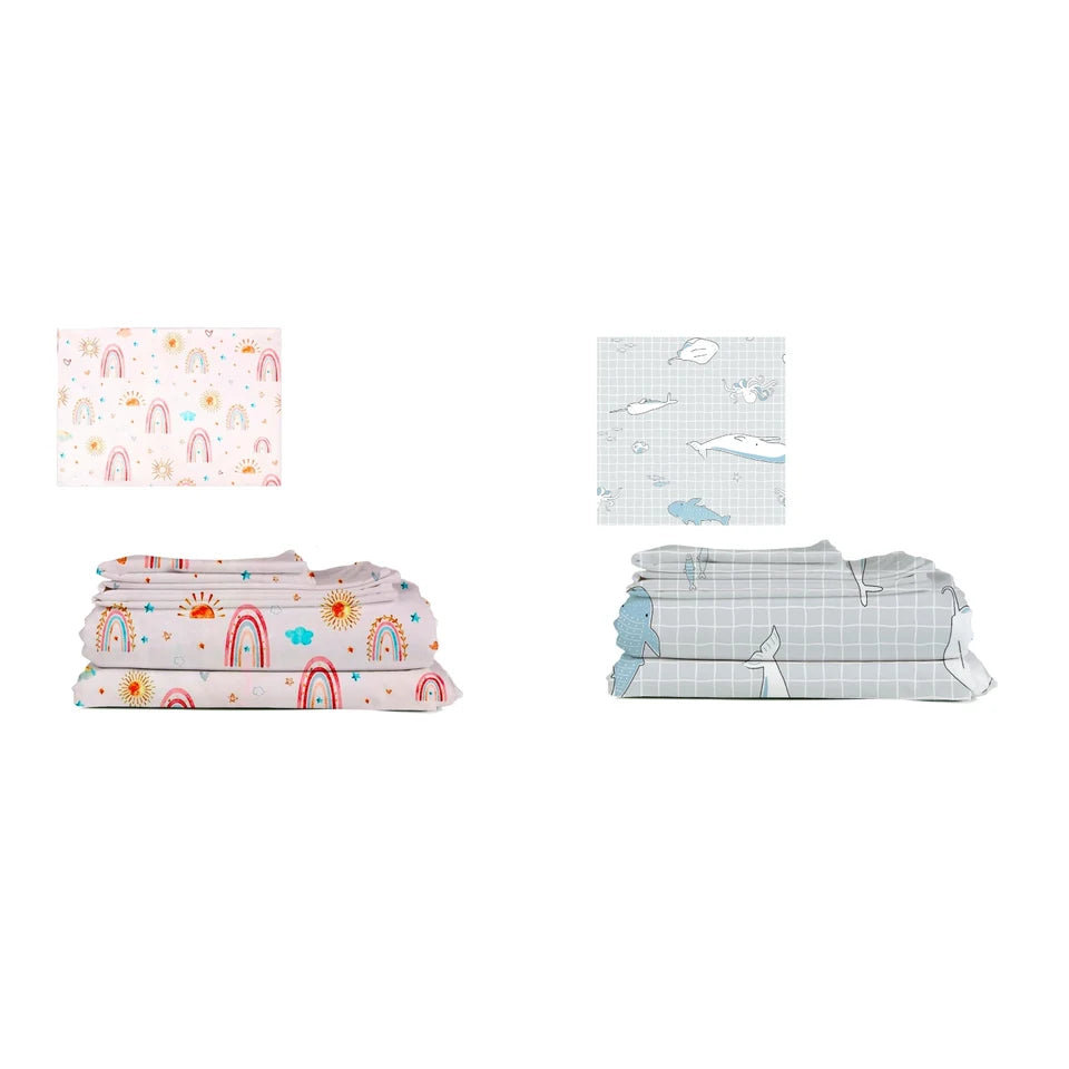 Juego de Sabanas Individual Con Funda de Almohada