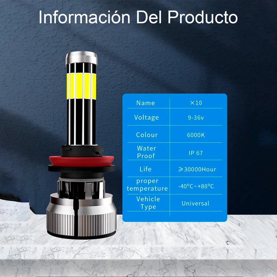 Kit de LED G44-10 10 Caras Alta y Baja Luz Blanca