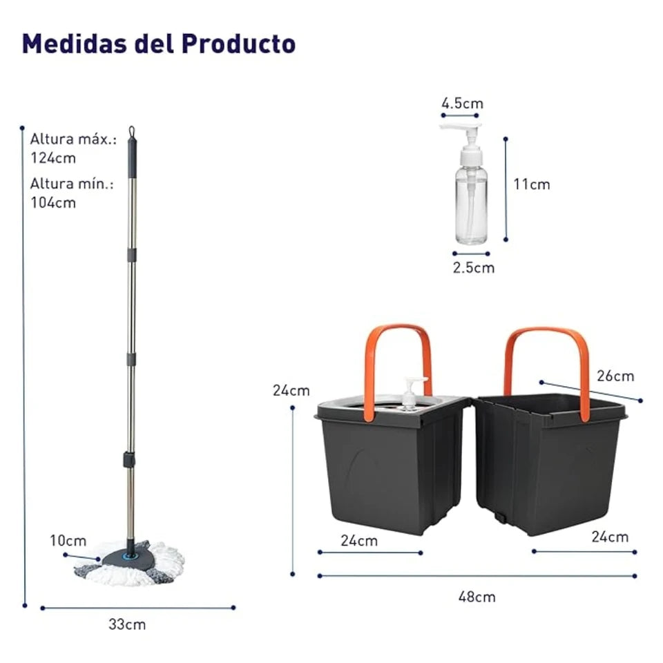 Trapeador con Exprimidor y Cubeta