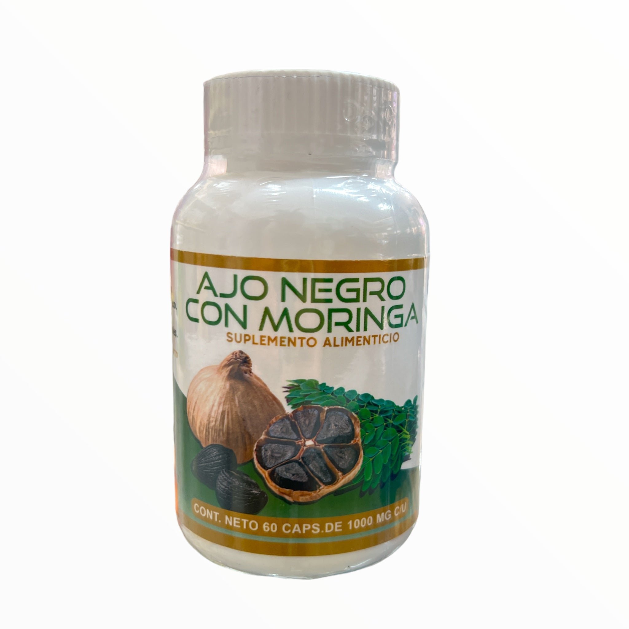 CAP AJO NEGRO CON MORINGA C/60 NATUZEM