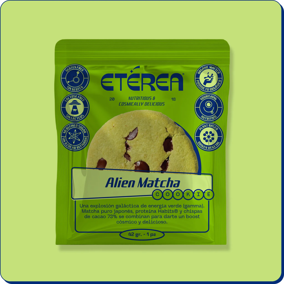 Alien Matcha Protein Cookies
