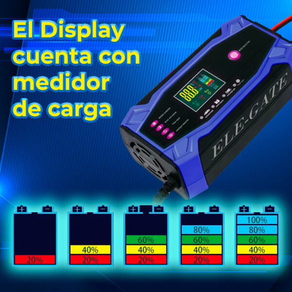 Cargador De Batería Para Auto Y Moto Inteligente 12V 15.5 10A 140W