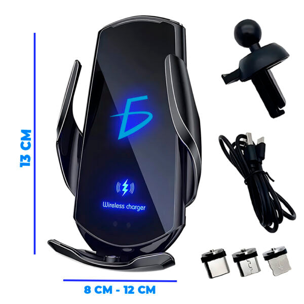 Cargador Inalámbrico Para Auto – Soporte De Carga Rápida 15W