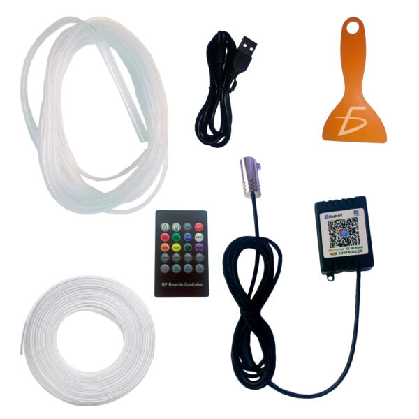 Tira De Luces Led De Fibra Óptica Rgb Con Control Y Conexión Usb