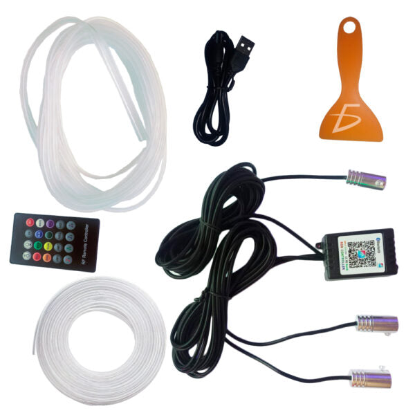 Tira De Luces Led De Fibra Óptica Rgb Con Control Y Conexión Usb