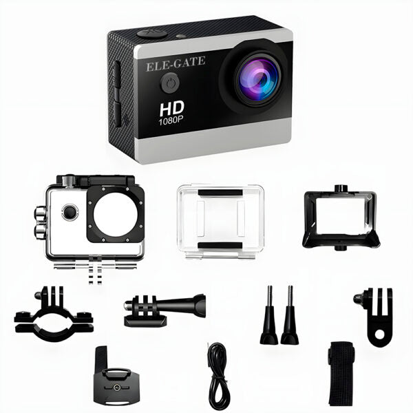 Cámara Deportiva Full Hd 1080P Con Pantalla 2″ 12Mp